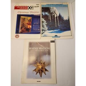 Christmas Music Piano Vocal Guitar Lot Of 3 Songbooks Sheet Music Sing Classic
